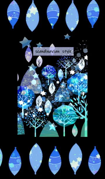 [LINE着せ替え] 星が散りばめられた北欧の綺麗な森の画像1