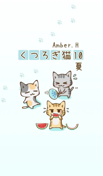 [LINE着せ替え] くつろぎ猫 10 夏の画像1