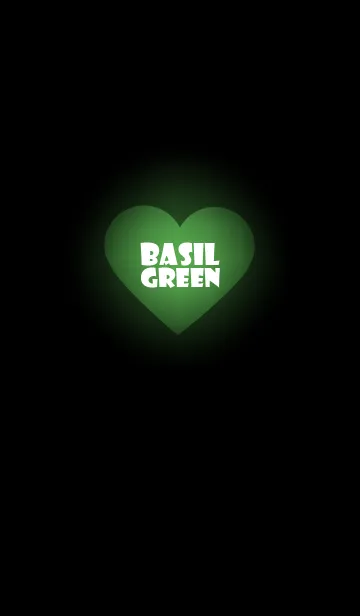 [LINE着せ替え] Simple basil green heart theme (jp)の画像1