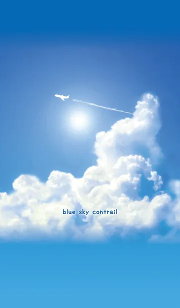 [LINE着せ替え] 願いを叶える★青空と飛行機雲の画像1