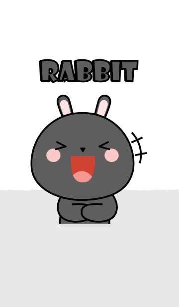 [LINE着せ替え] So Cute Black Rabbit Theme (jp)の画像1