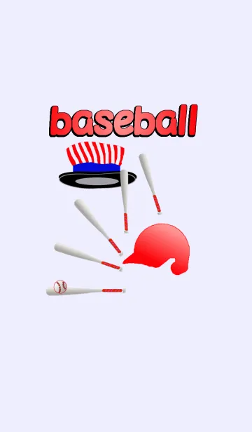 [LINE着せ替え] 野球用赤ヘルメットと赤いハットの画像1
