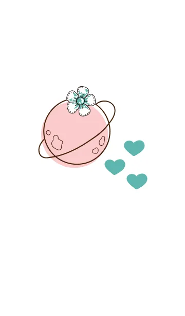 [LINE着せ替え] Green mini heart 2 :)の画像1