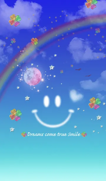 [LINE着せ替え] 運気アップ Smile Sky Strawberry moonの画像1