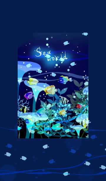 [LINE着せ替え] 神秘の海底で輝く魚の画像1