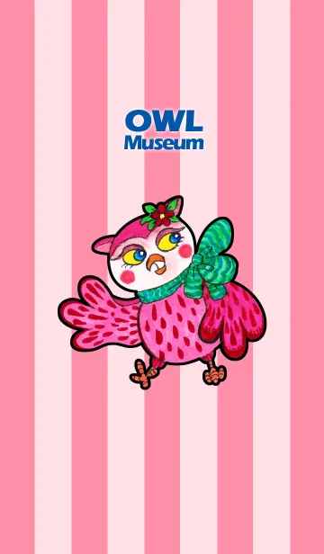 [LINE着せ替え] フクロウ 博物館 132 - Hello Owlの画像1