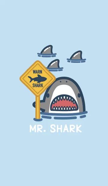 [LINE着せ替え] Mr. Shark (Gray) JPの画像1