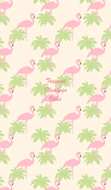 [LINE着せ替え] Tropical Flamingo Vibesの画像1