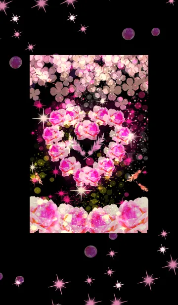 [LINE着せ替え] 幸せが満ちてくるピンクローズの画像1