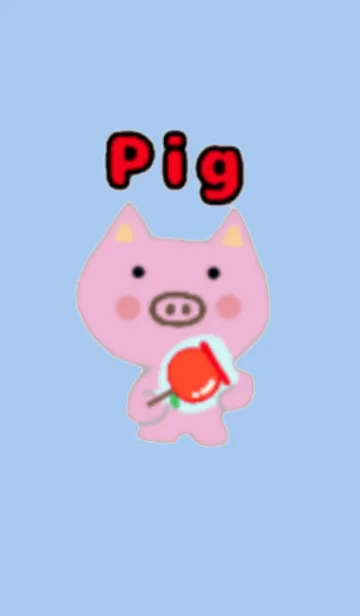 [LINE着せ替え] pink Pig candyの画像1