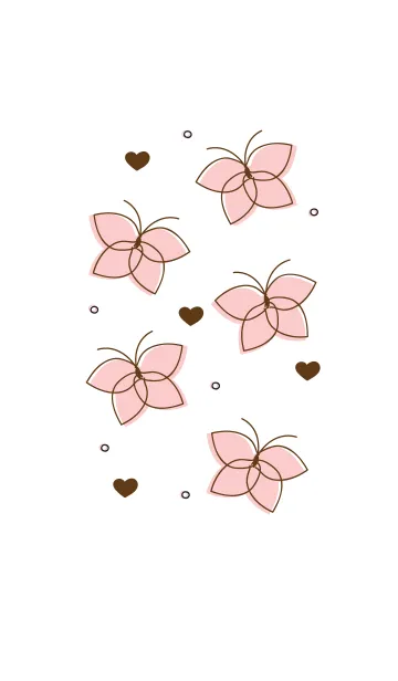 [LINE着せ替え] Cute butterflies :)の画像1