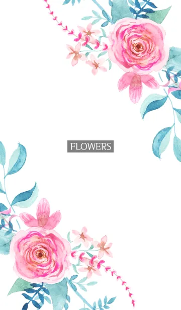 [LINE着せ替え] water color flowers_1020の画像1