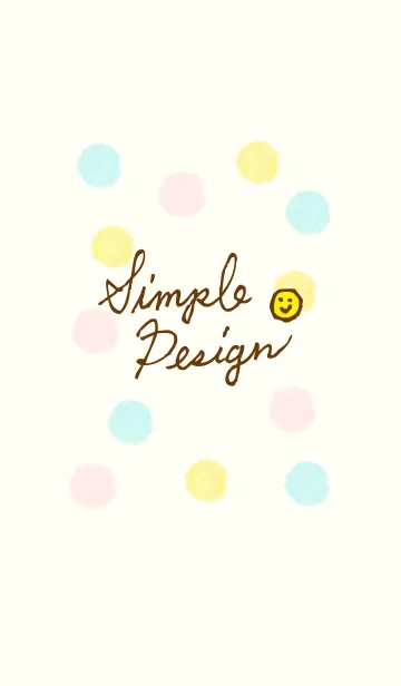 [LINE着せ替え] 大人水彩水玉5-スマイル26-の画像1