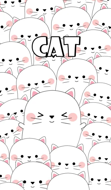 [LINE着せ替え] Special Emotion Fat White Cat Theme (jp)の画像1