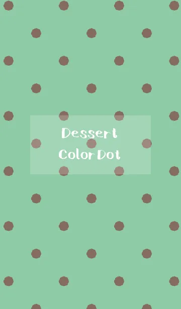 [LINE着せ替え] Dessert Color Dot 【CHOCOLATE MINT】の画像1