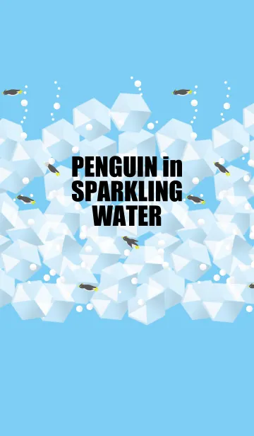 [LINE着せ替え] penguin in sparkling waterの画像1