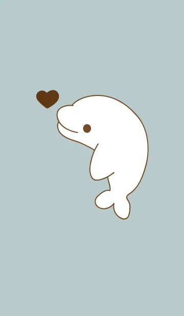 [LINE着せ替え] cute dolphin theme 2の画像1