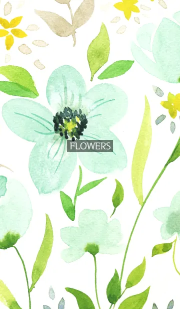 [LINE着せ替え] water color flowers_1012の画像1