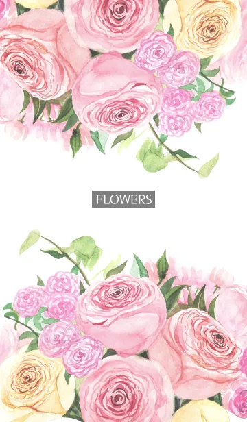 [LINE着せ替え] water color flowers_1006の画像1