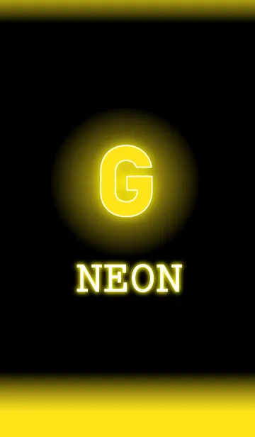 [LINE着せ替え] 【G】イニシャル ネオン 黄色の画像1