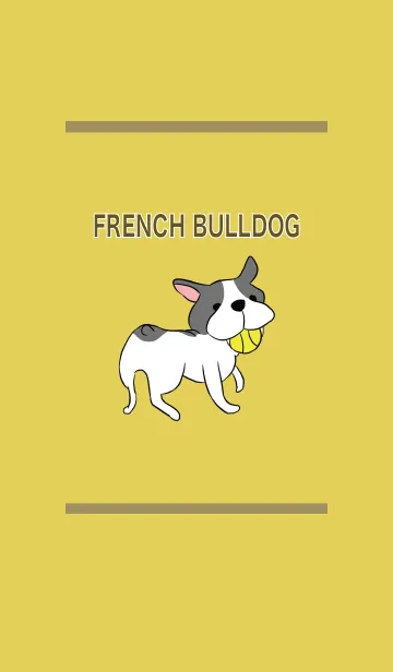 [LINE着せ替え] ゴールド 金 / フレンチブルドッグの画像1