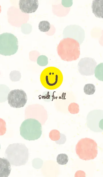 [LINE着せ替え] 大人水彩水玉-スマイル12-の画像1