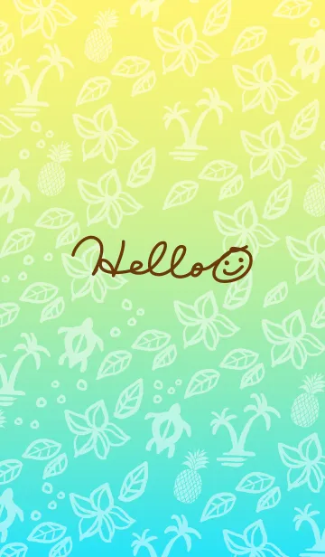 [LINE着せ替え] 夏 アロハ-スマイル25-の画像1