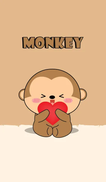 Simple Love Love Monkey Theme (jp)の着せ替えメイン画像