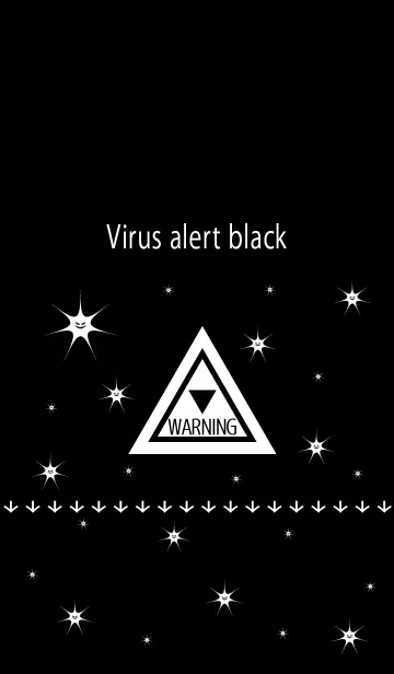 【大量発生】ウイルス注意警報 blackの着せ替えメイン画像