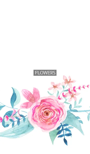 [LINE着せ替え] water color flowers_1017の画像1