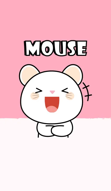 [LINE着せ替え] So Cute White Mouse Theme (jp)の画像1