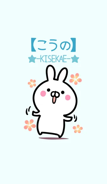 [LINE着せ替え] 【こうの】シンプルかわいいウサギの画像1