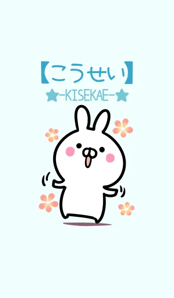 [LINE着せ替え] 【こうせい】シンプルかわいいウサギの画像1
