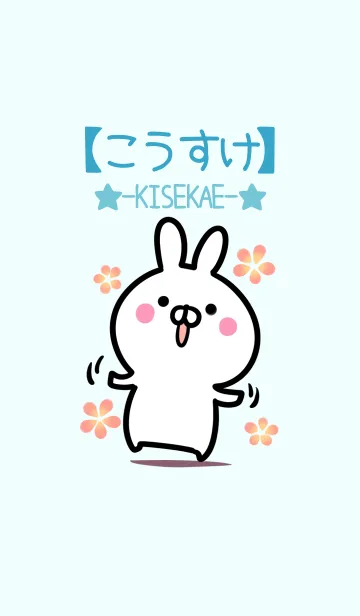 [LINE着せ替え] 【こうすけ】シンプルかわいいウサギの画像1