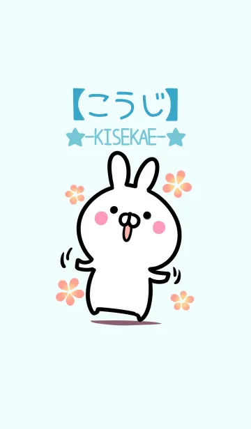 [LINE着せ替え] 【こうじ】シンプルかわいいウサギの画像1