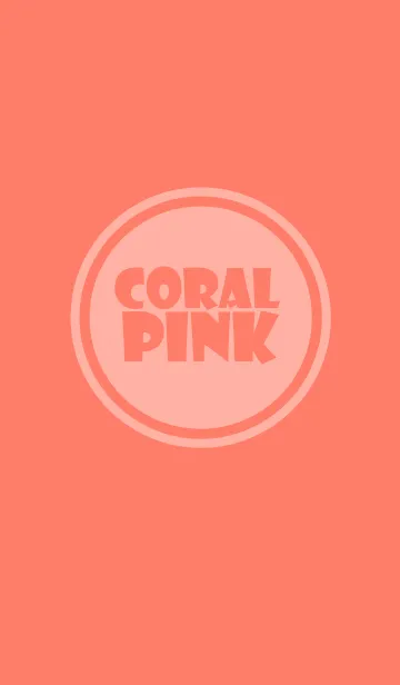 [LINE着せ替え] Simple coral pink Theme v.5 (jp)の画像1