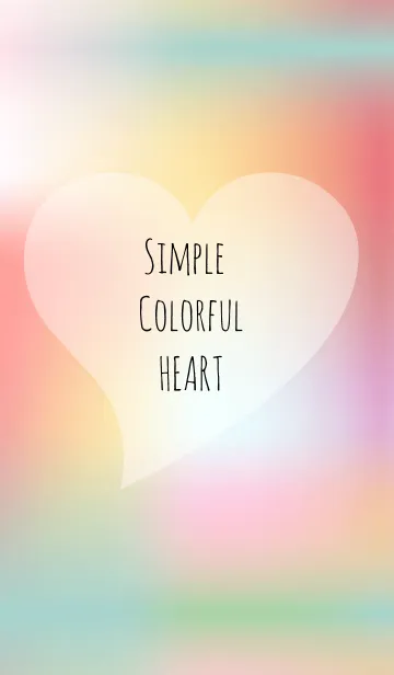 [LINE着せ替え] Simple colorful heart 01.の画像1