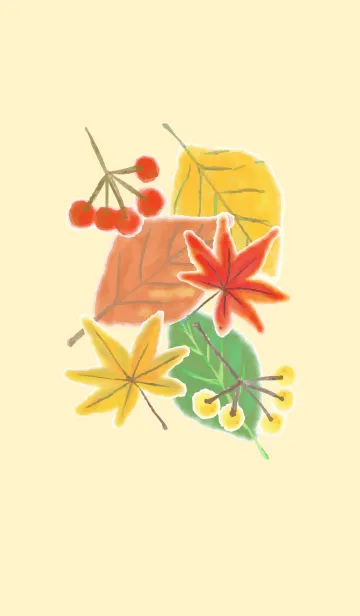 [LINE着せ替え] 葉っぱと木の実の画像1