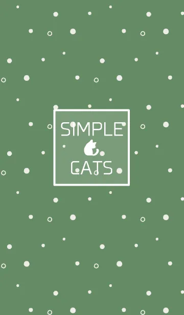 [LINE着せ替え] SIMPLE CATS【moss greenの画像1
