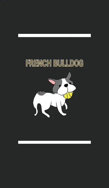 [LINE着せ替え] 黒＆白 / フレンチブルドッグの画像1