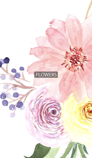 [LINE着せ替え] water color flowers_1032の画像1