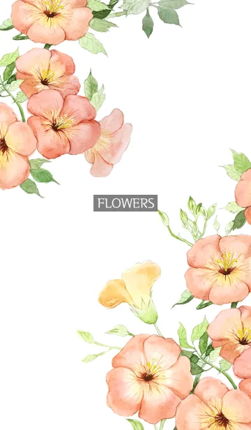 [LINE着せ替え] water color flowers_1025の画像1