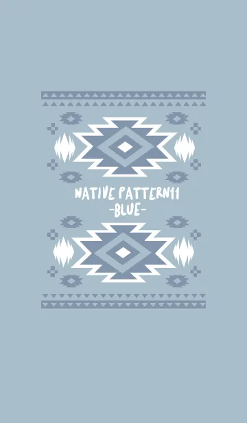 [LINE着せ替え] Native pattern_11_blueの画像1