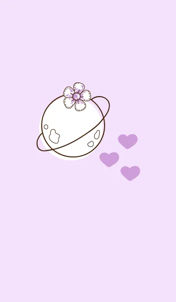 [LINE着せ替え] Purple mini heartの画像1