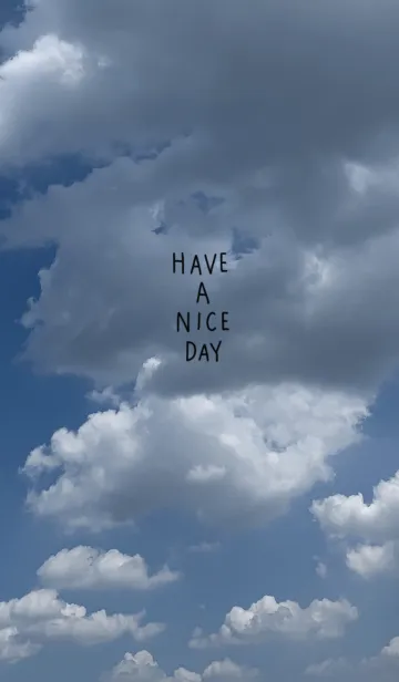 [LINE着せ替え] シンプル文字×青空の画像1