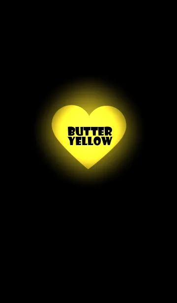 [LINE着せ替え] Simple butter yellow heart theme (jp)の画像1