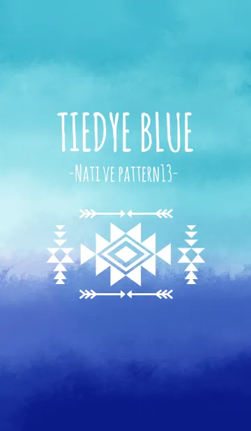 [LINE着せ替え] Native pattern_13_Tiedye blueの画像1