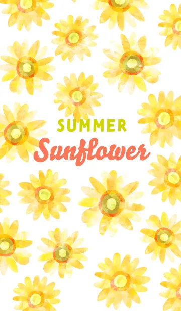 [LINE着せ替え] SUMMER Sunflower patternの画像1