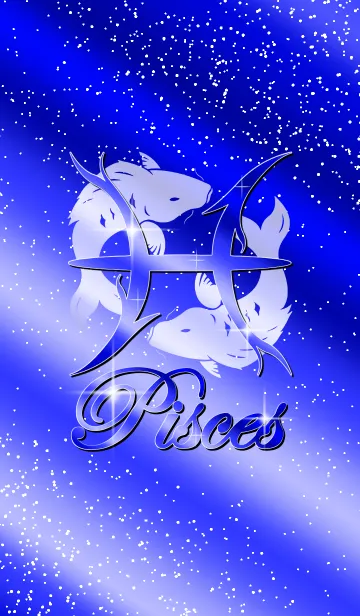 [LINE着せ替え] 十二星座 -魚座2 ブルー-の画像1