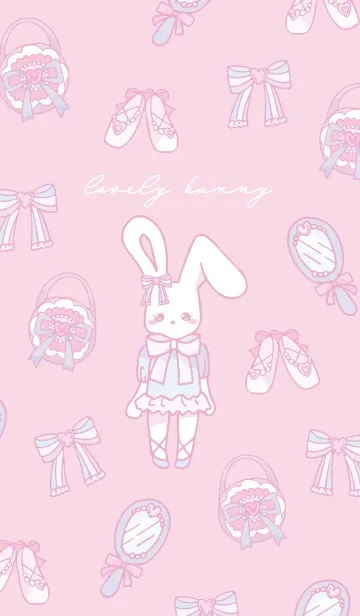 [LINE着せ替え] Lovely White Bunnyの画像1